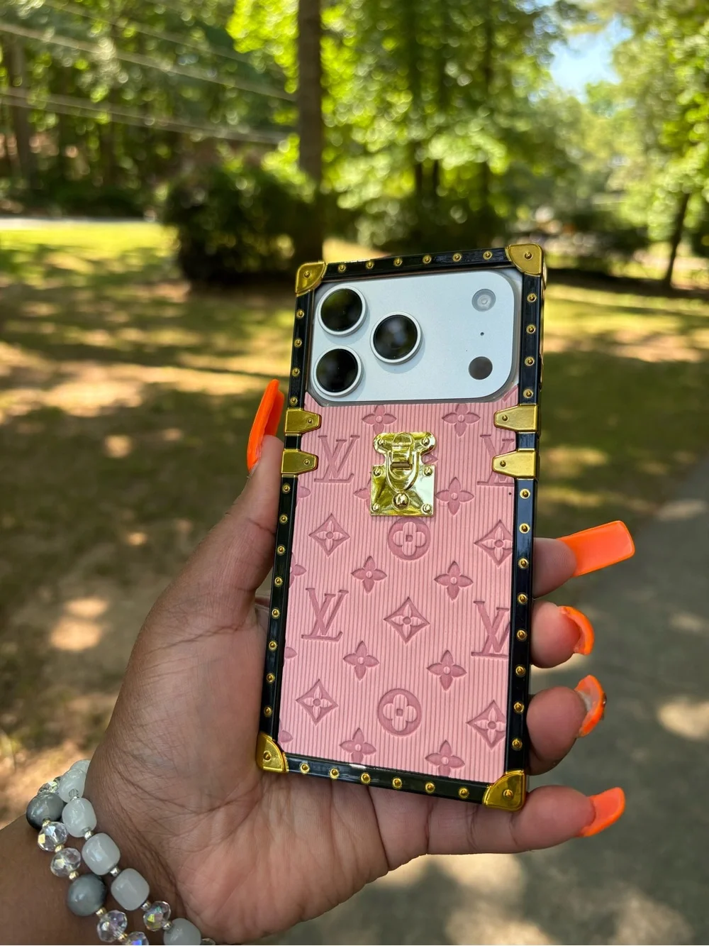 Trunk Style Phone Case - Pink